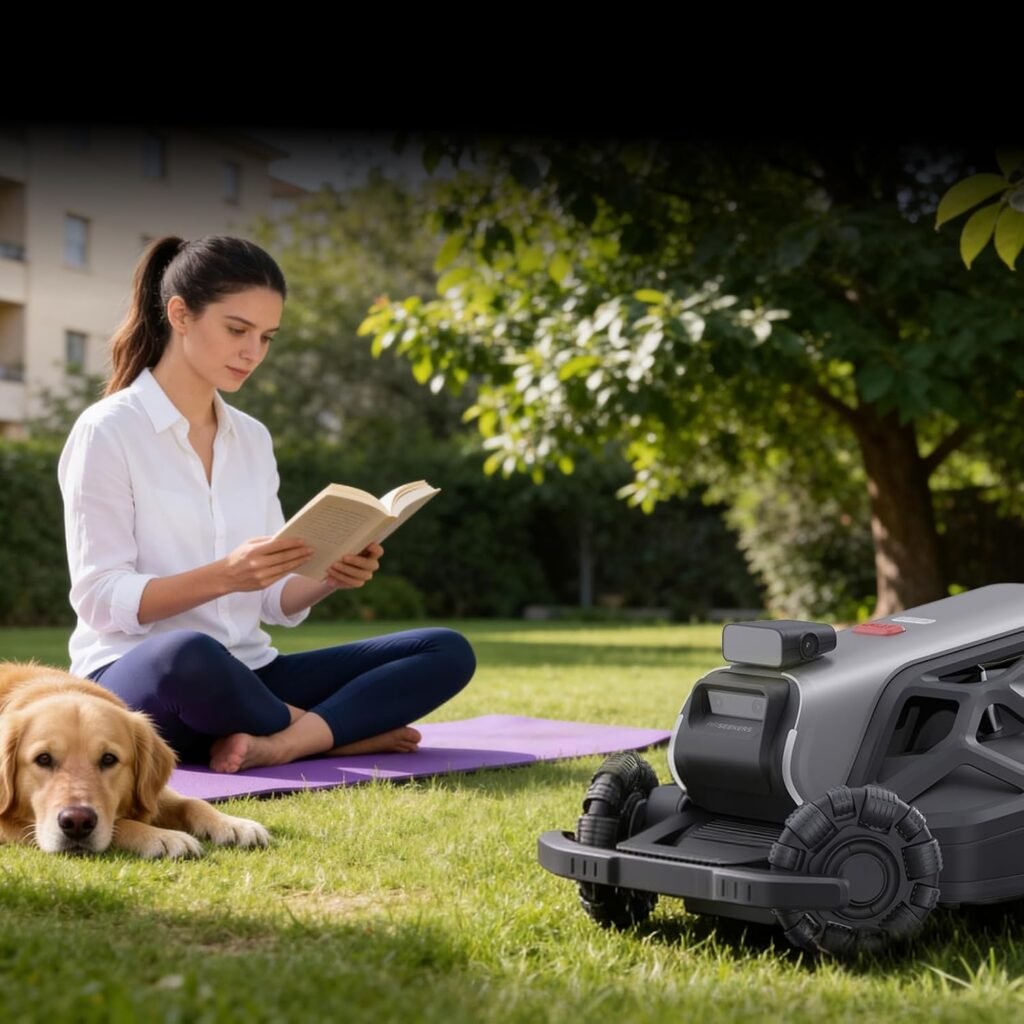 TRON Robot Lawn Mower, Wire-Free Robotic Lawnmower up to Acre,300° Vision + NetRTK,AI Obstacle Avoidance,App Control, Robot Mower for 65% Slopes, 15Ah, IPX6,Cutting Height 1.2”–3.5“ TRON Robot Lawn Mower, Wire-Free Robotic Lawnmower up to Acre,300° Vision + NetRTK,AI Obstacle Avoidance,App Control, Robot Mower for 65% Slopes, 15Ah, IPX6,Cutting Height 1.2”–3.5“