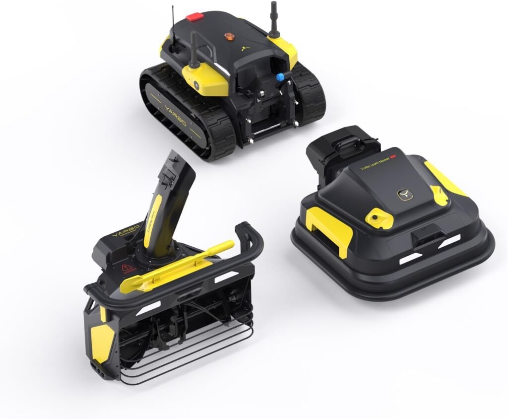 YARBO Robot Lawn Mower Pro and Snow Blower with Modular Design, Auto-Recharging, AI Multi-Zone Mapping RTK GPS for Navigation YARBO Robot Lawn Mower Pro and Snow Blower with Modular Design, Auto-Recharging, AI Multi-Zone Mapping RTK GPS for Navigation