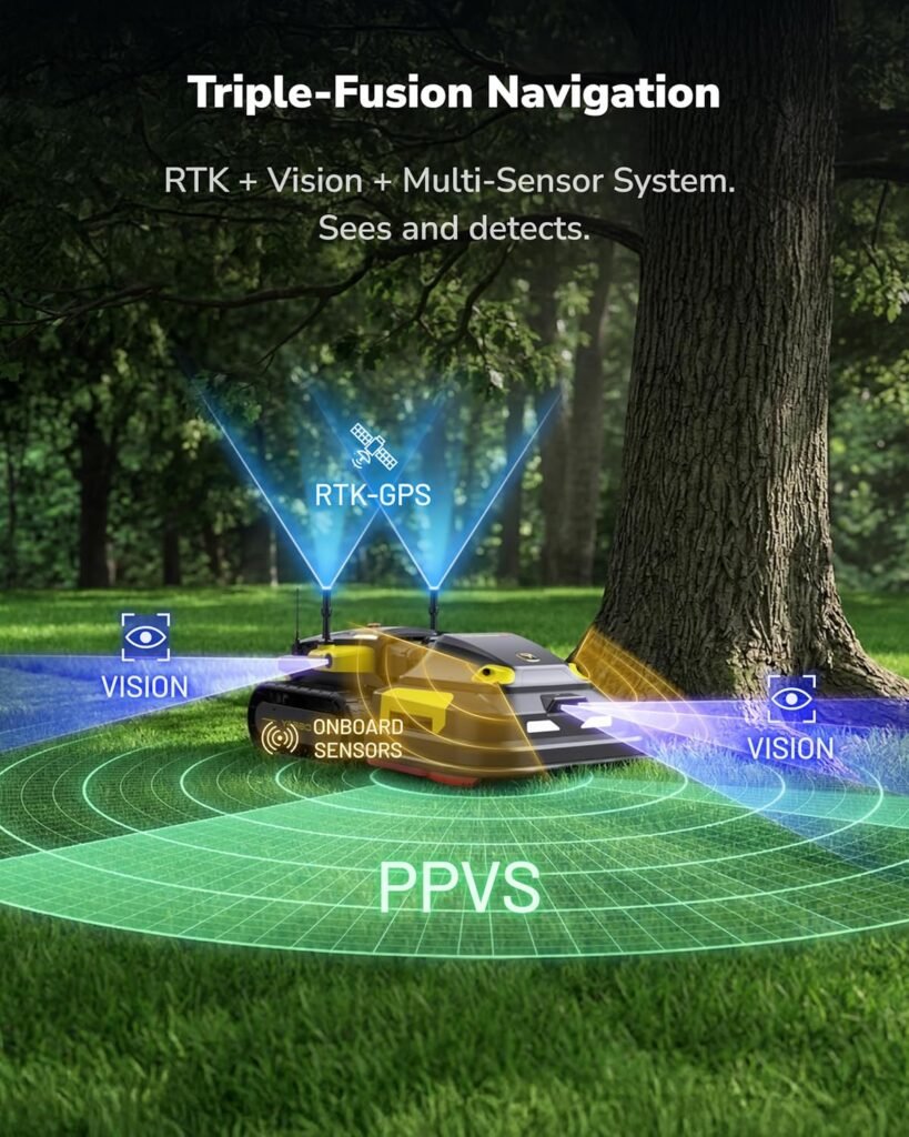 YARBO Robot Lawn Mower Pro and Snow Blower with Modular Design, Auto-Recharging, AI Multi-Zone Mapping RTK GPS for Navigation YARBO Robot Lawn Mower Pro and Snow Blower with Modular Design, Auto-Recharging, AI Multi-Zone Mapping RTK GPS for Navigation