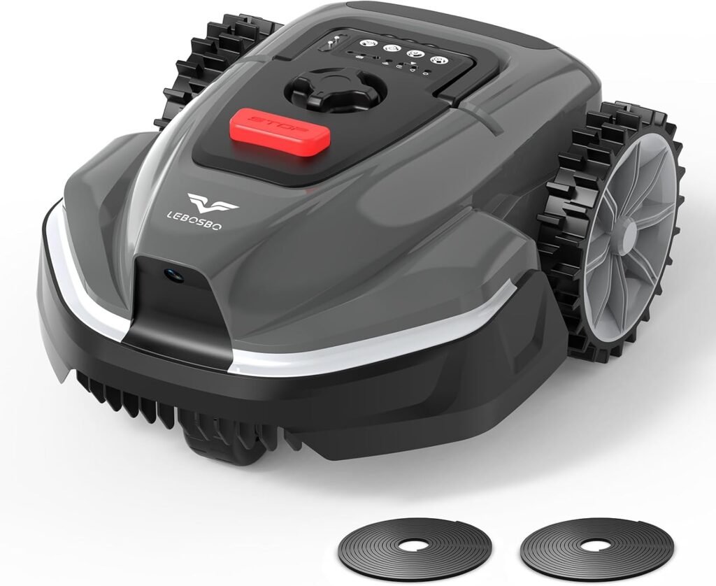 V3 Robotic Lawn Mower with AI Vision Obstacle Avoidance, Smart APP Control, Low-Noise Operation, Adjustable Cutting Height, No-Go Zones, Ideal Robot Lawn Mower for Lawns Up to Sq.Ft